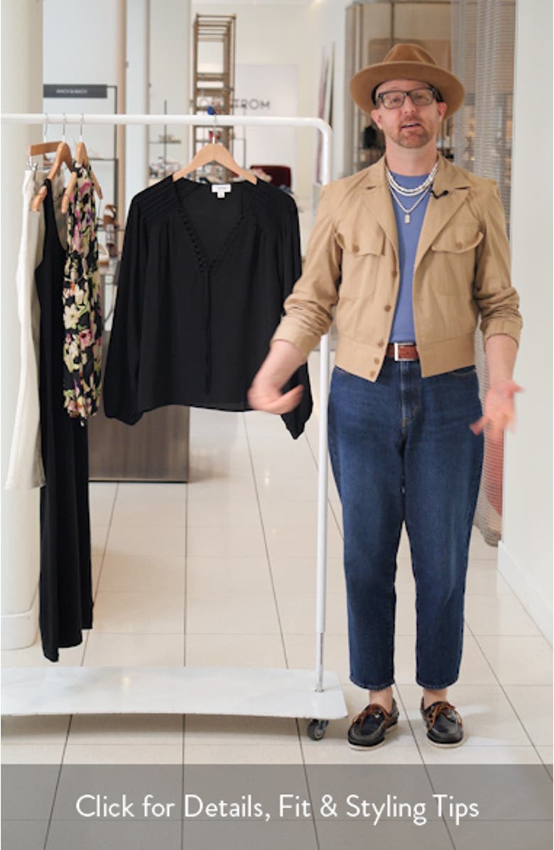 Circle Trim Pintuck Top, sales video thumbnail