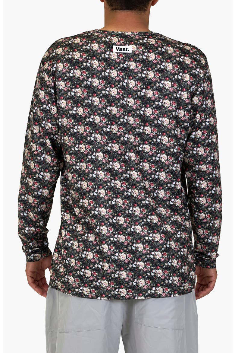 Digi Floral Aqua Terra Performance Long Sleeve T-Shirt, Alternate, color, RED MULTI