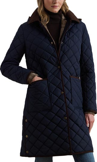 Lauren Ralph Lauren Diamond Quilted Hooded Coat | Nordstrom