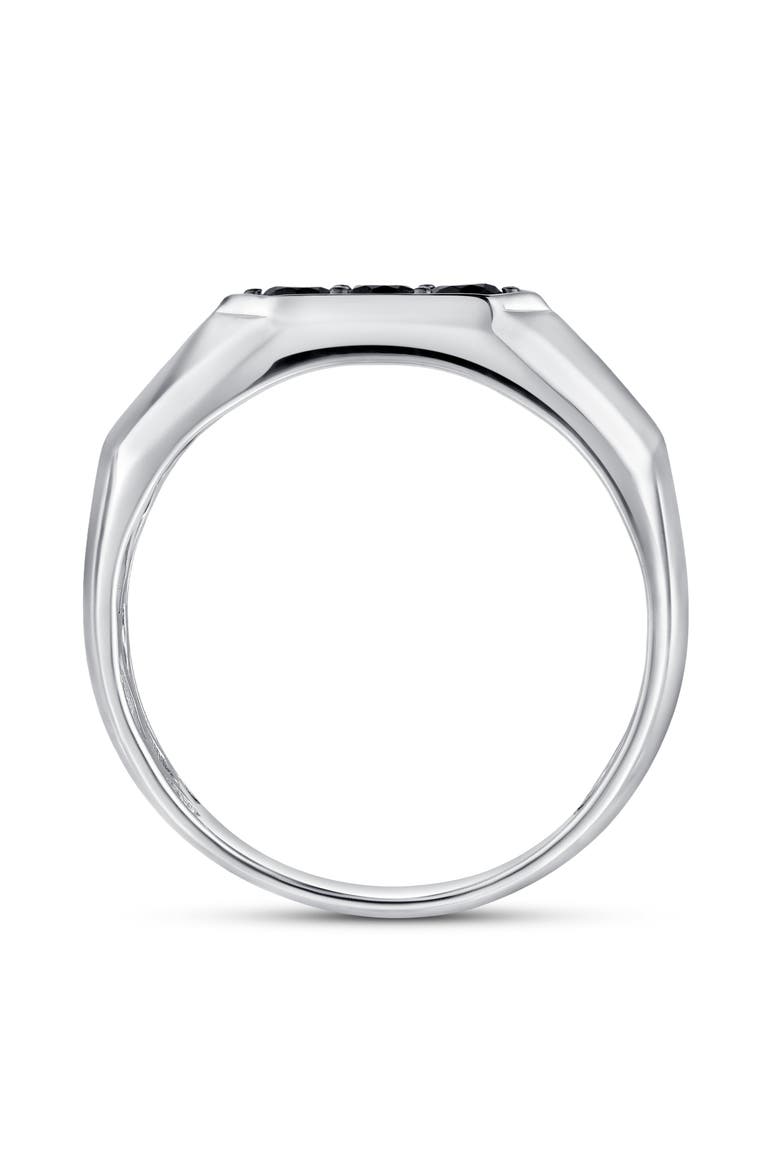 Tora 0.3CT Hexagon Black Spinel Ring 925 Silver, Alternate, color, Sterling Silver