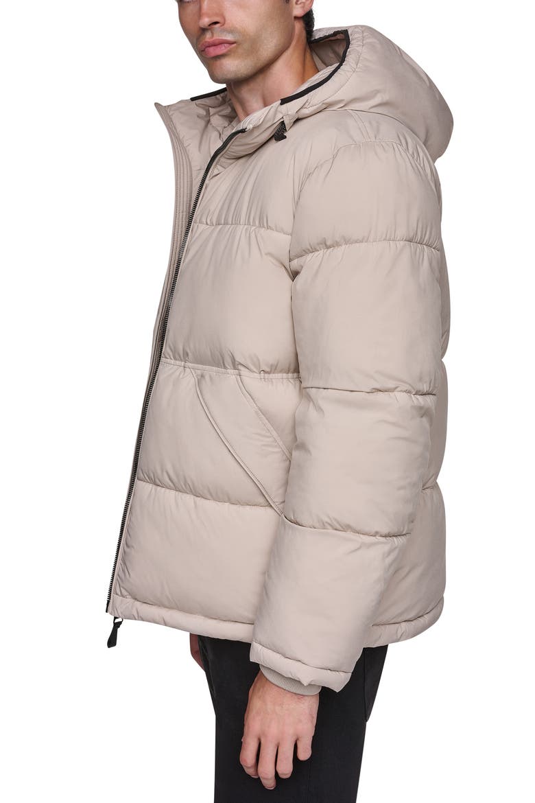 Hooded Puffer Jacket, Alternate, color, STONE