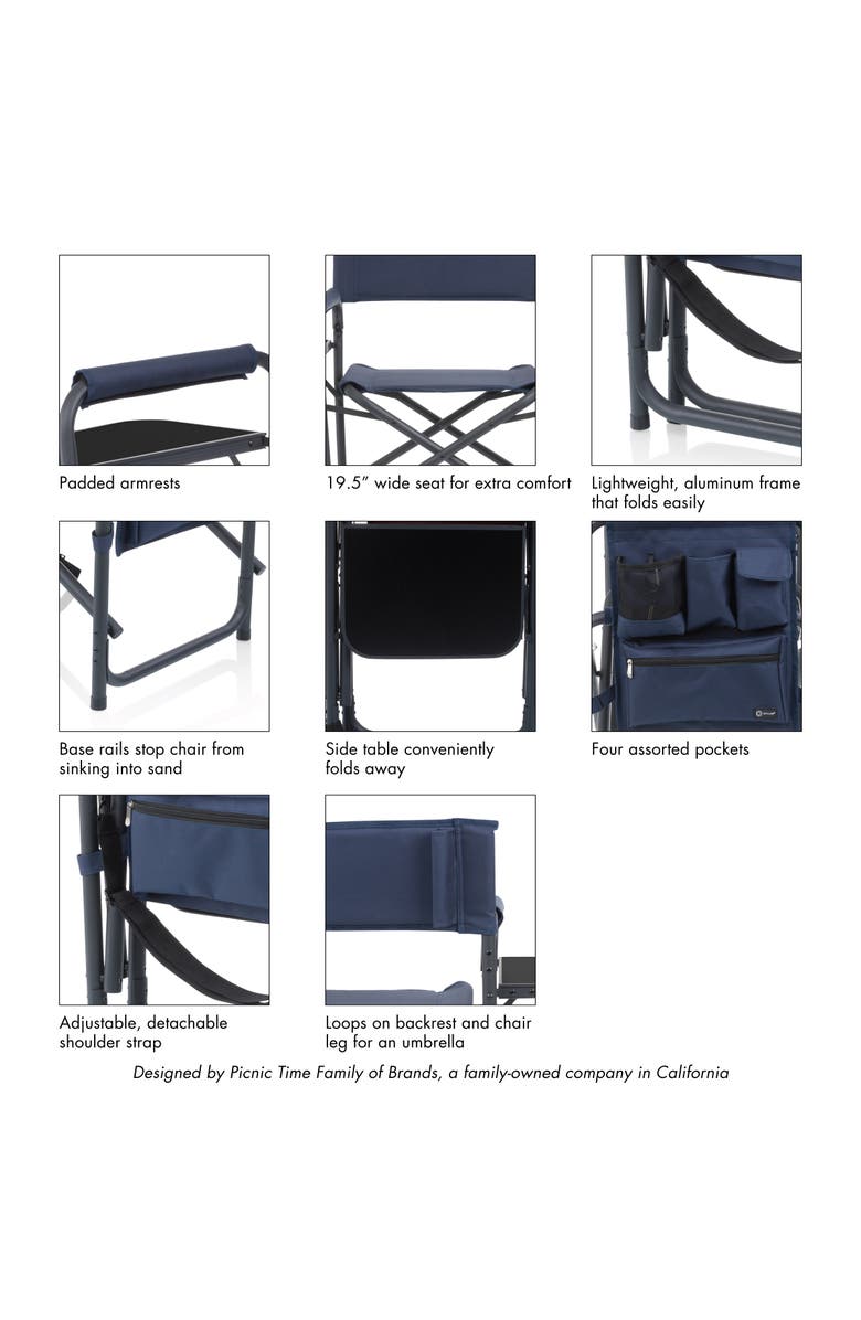 Oniva Sports Chair, Alternate, color, Navy Blue With Black Accents