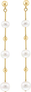 EFFY Gold over 925 Sterling Silver ,Fresh Water Pearl Earrings