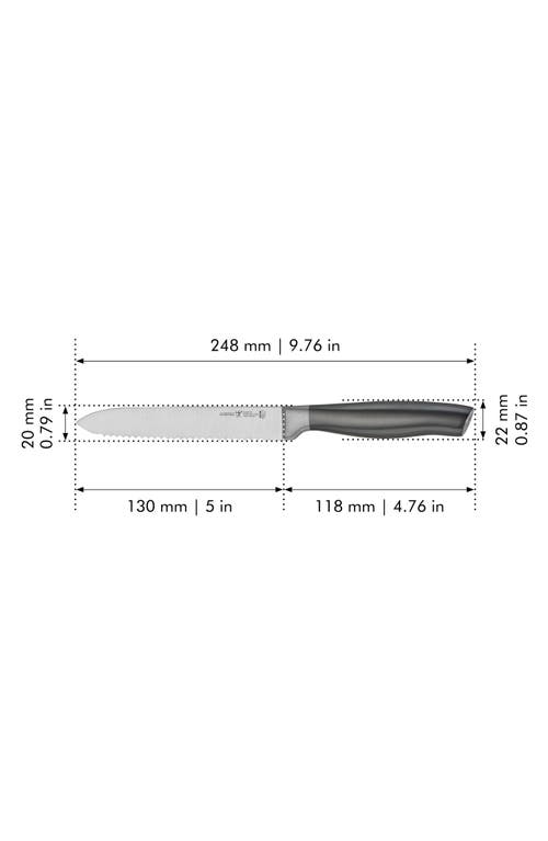 Henckels Cutlery Graphite 5-inch Serrated Knife In Gray