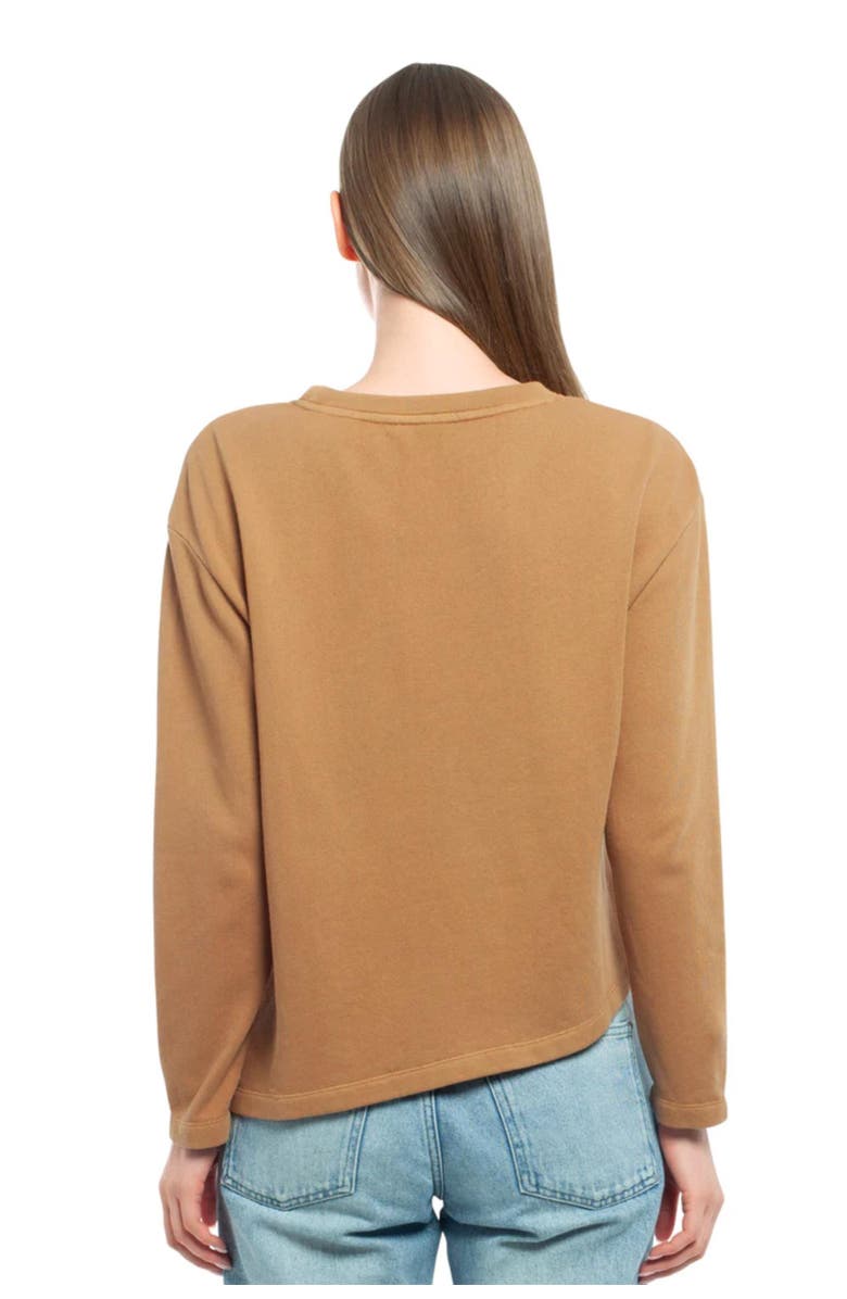 Wilt Round Neck Sweatshirt, Alternate, color, Medium Brown