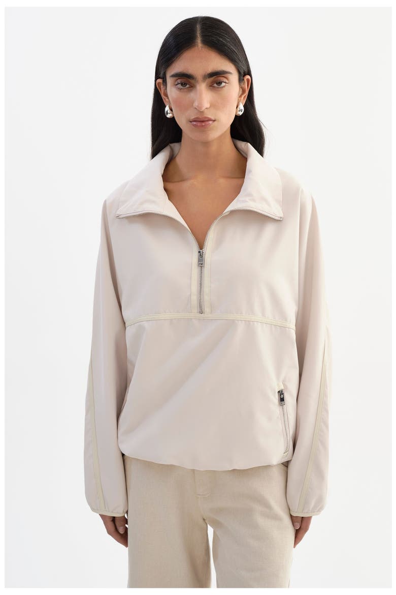 Weslee | Half-Zip Pullover Jacket, Alternate, color, Whisper White