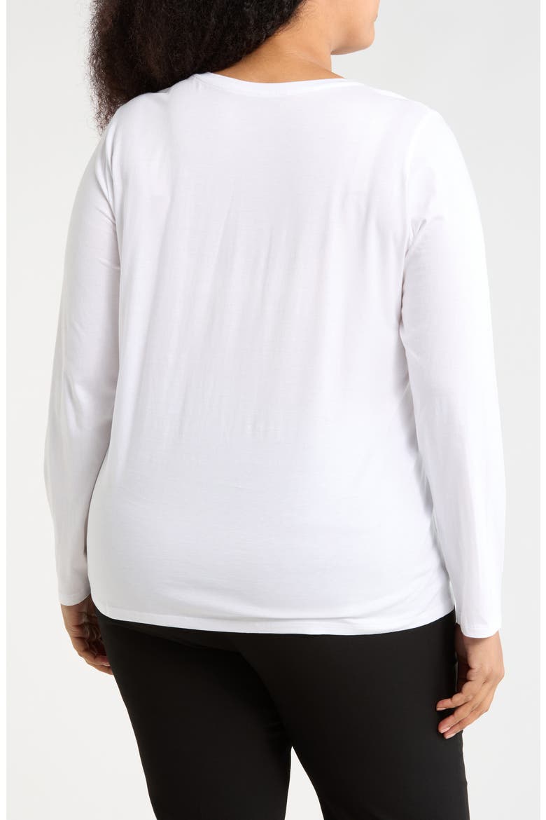 Long Sleeve Organic Cotton T-Shirt, Alternate, color, WHITE