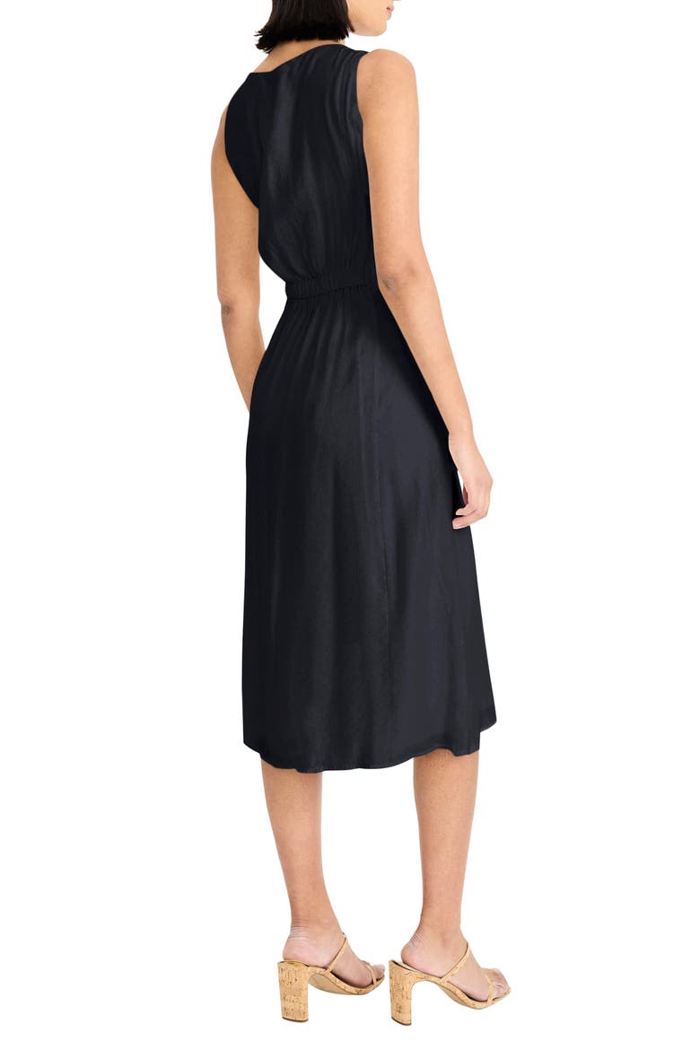 Sleeveless Midi Shirtdress, Alternate, color, BLACK