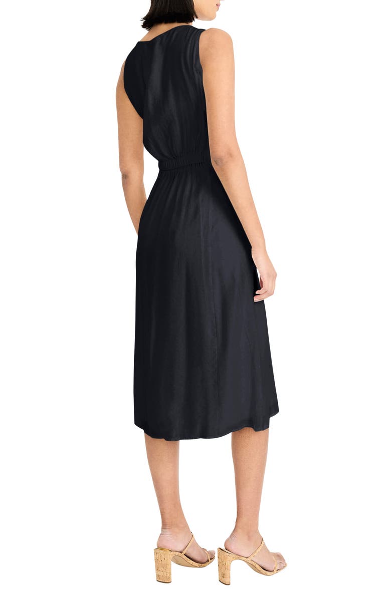 Maggy London Sleeveless Midi Shirtdress, Alternate, color, Black