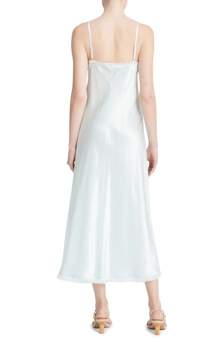 Vince Fray Edge Satin Slipdress, Alternate, color, Sea Star