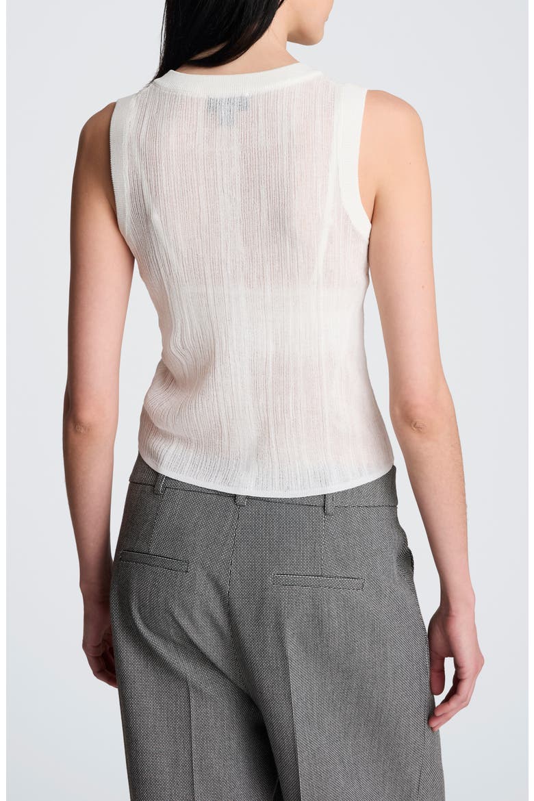 Rib Knit Vest, Alternate, color, PURE WHITE
