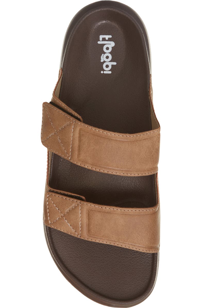 FLOOPI Noah Adjustable Slide Sandal, Alternate, color, Brown