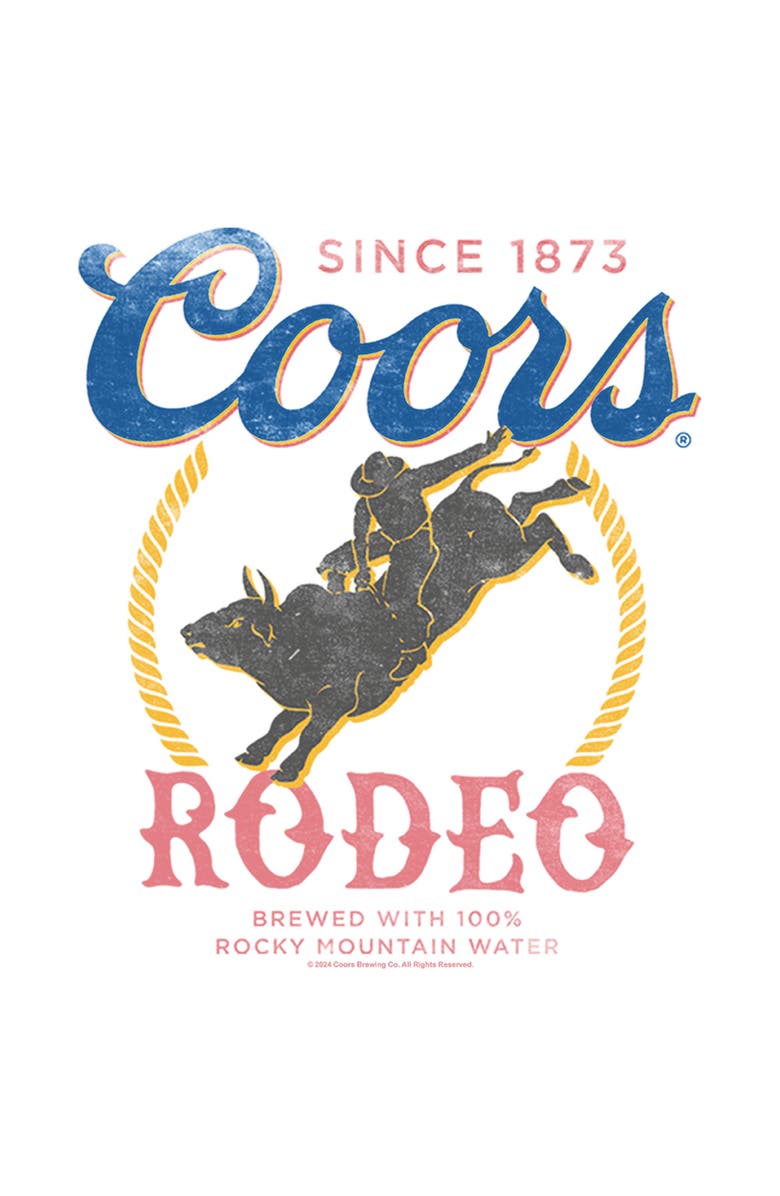 Coors Brewing Company Men's Coors Brewing Company Rodeo Logo  Graphic T-Shirt, Alternate, color, White