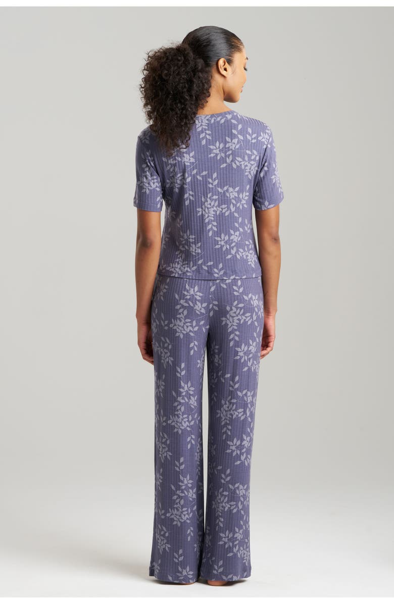 Natori ARIA - PRINTED RIB Effortless Short Sleeve Pant Set, Alternate, color, 