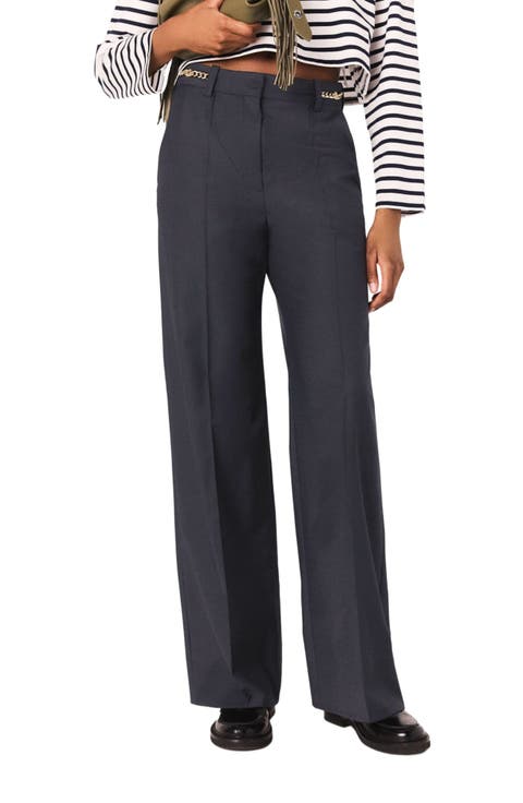 Suit trousers with chain detail