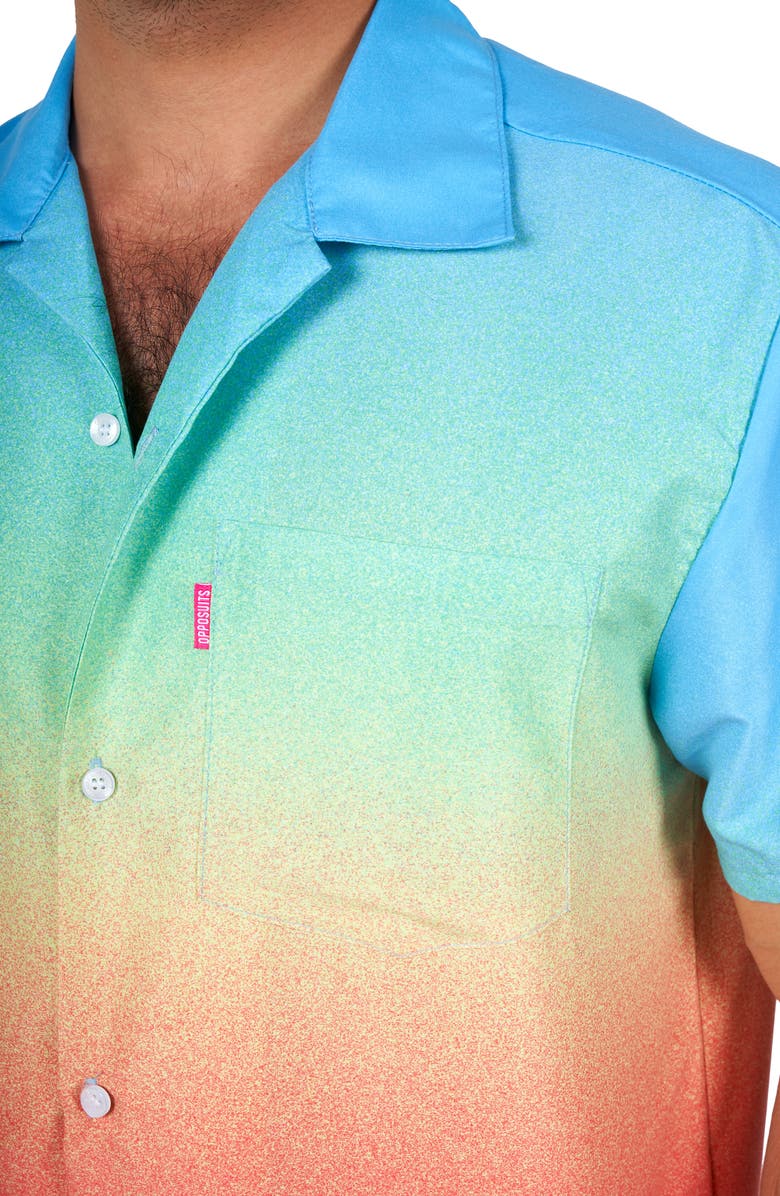 OppoSuits Funky Fade Summer Shirt & Shorts Set, Alternate, color, Pink