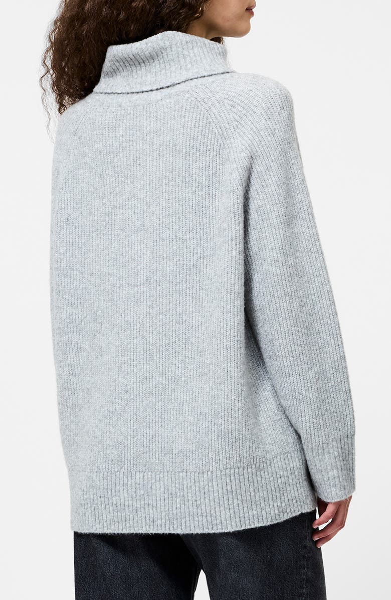 French Connection Emilia Oversize Turtleneck Sweater, Alternate, color, Light Grey Melange