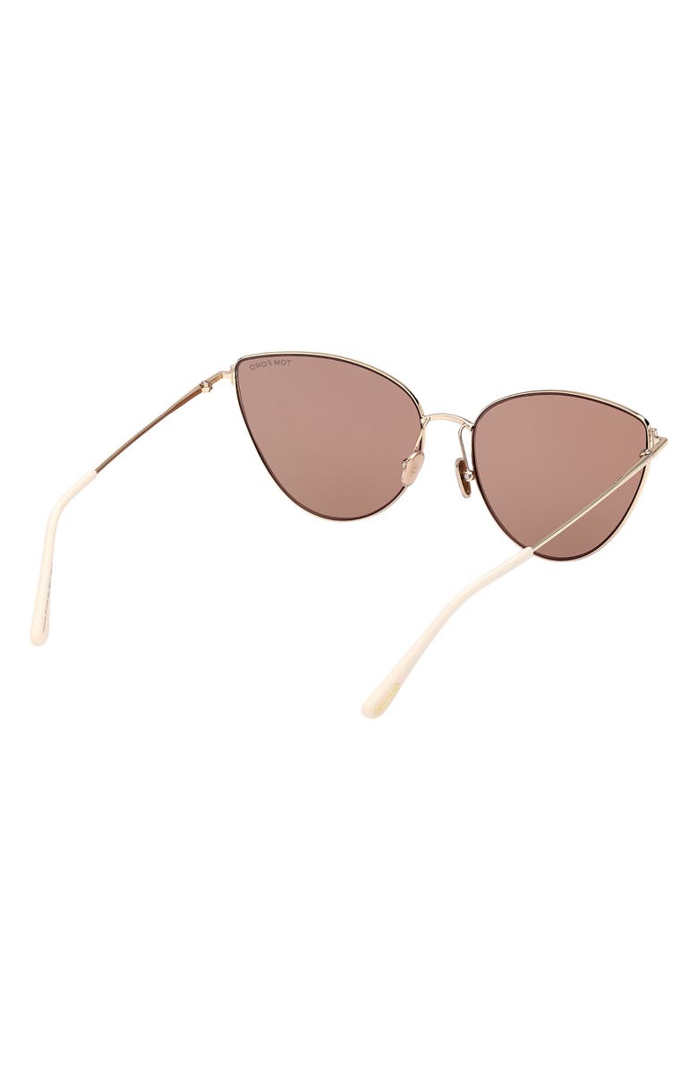 TOM FORD Anais 62mm Cat Eye Sunglasses, Alternate, color, Shiny Pale Gold/ Copper