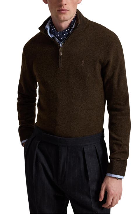 Regular Fit Wool Quarter Zip Sweater