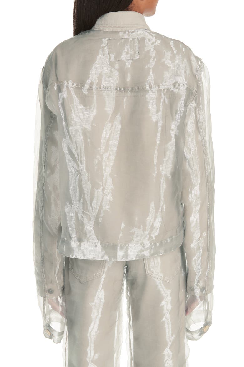 Organza Denim Jacket, Alternate, color, SAND