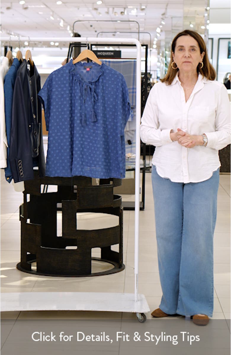 Clip Dot Tie Neck Top, sales video thumbnail