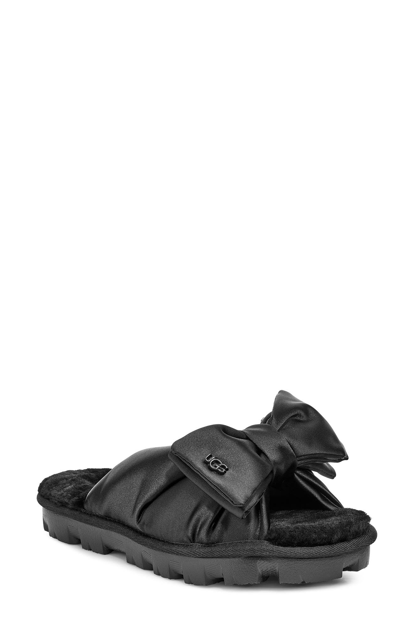 UGG<sup>®</sup> Lushette Puffer Genuine Shearling Slide, Main, color, 