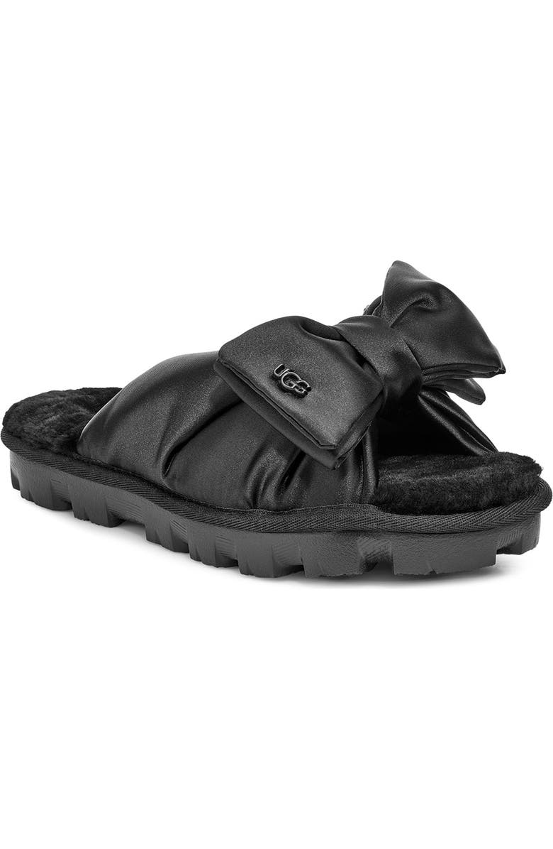 UGG<sup>®</sup> Lushette Puffer Genuine Shearling Slide, Main, color,