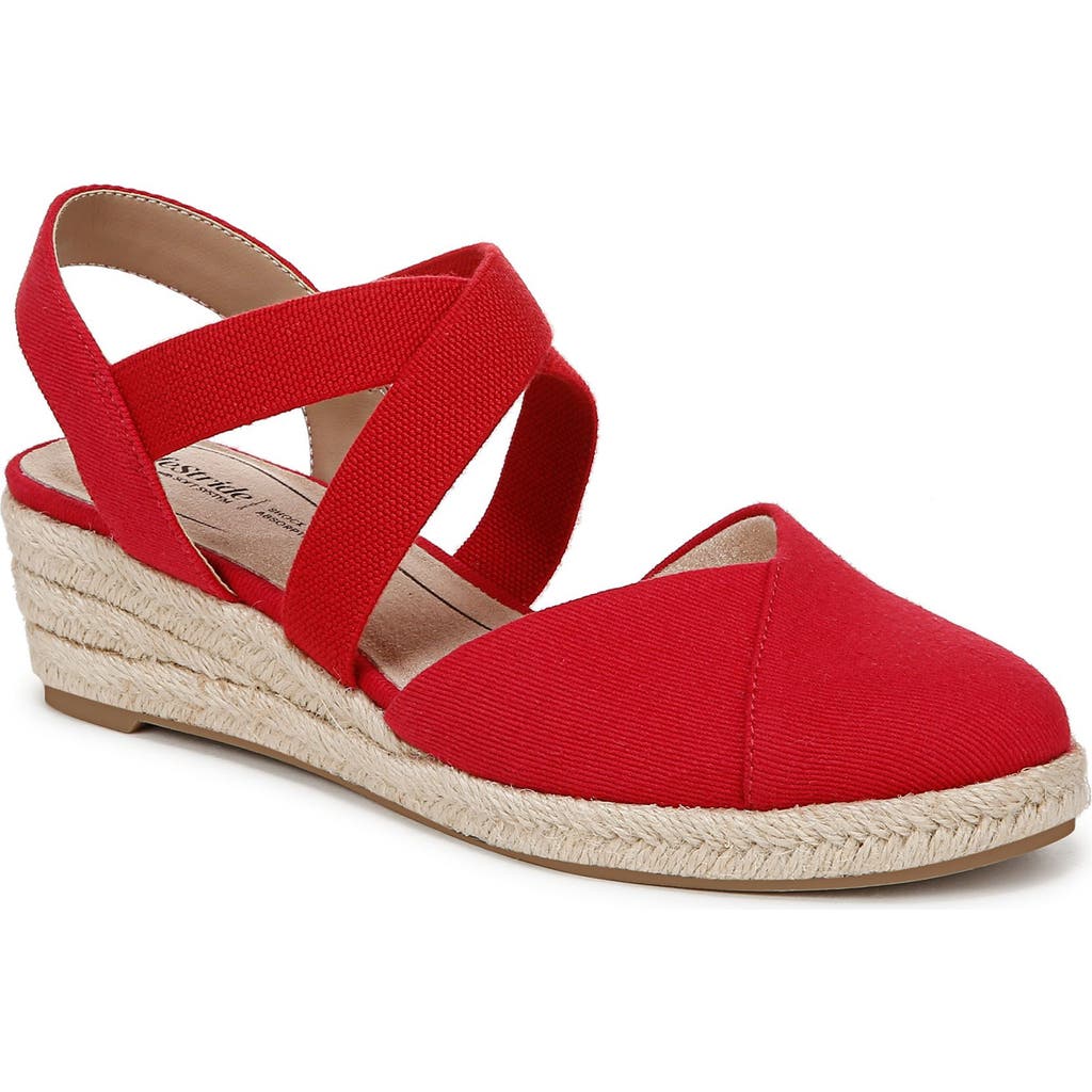 Lifestride Women's Kimball Wedge Espadrilles In Red