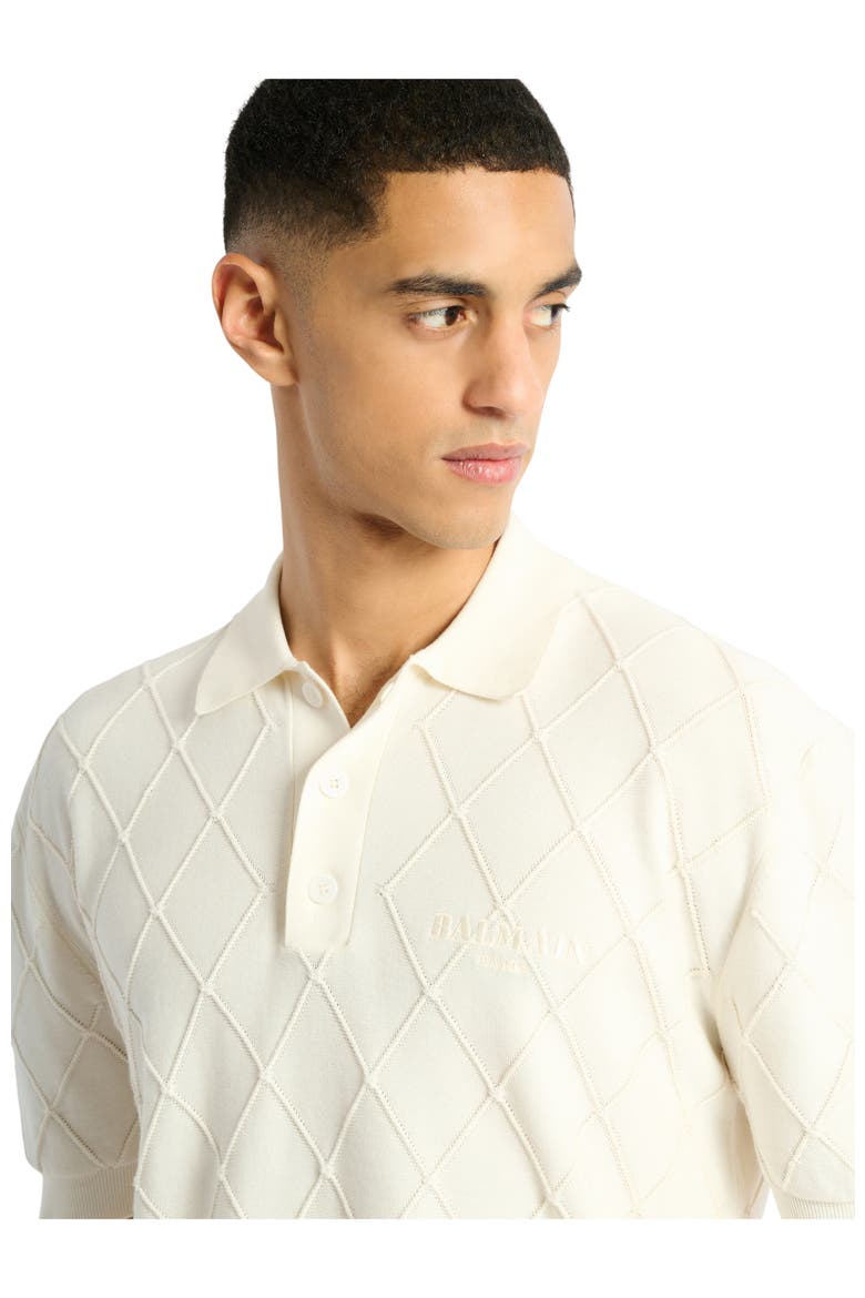 Vintage Knit Polo, Alternate, color, white