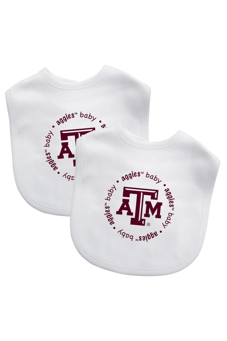 Texas A&M Aggies - Baby Bibs 2-Pack, Main, color, White