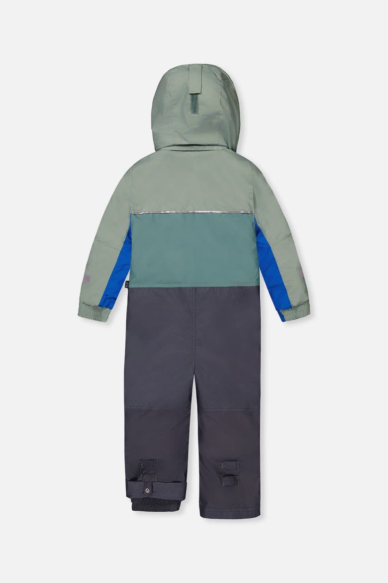 Play Detachable Hood Fleece Neckwarmer One Piece Snowsuit, Alternate, color, Sage Green