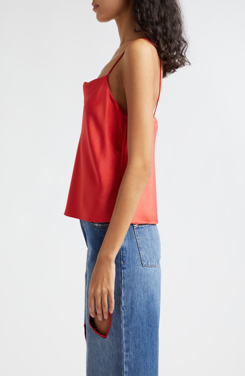 Alice + Olivia Harmony Satin Camisole, Alternate, color, Bright Poppy
