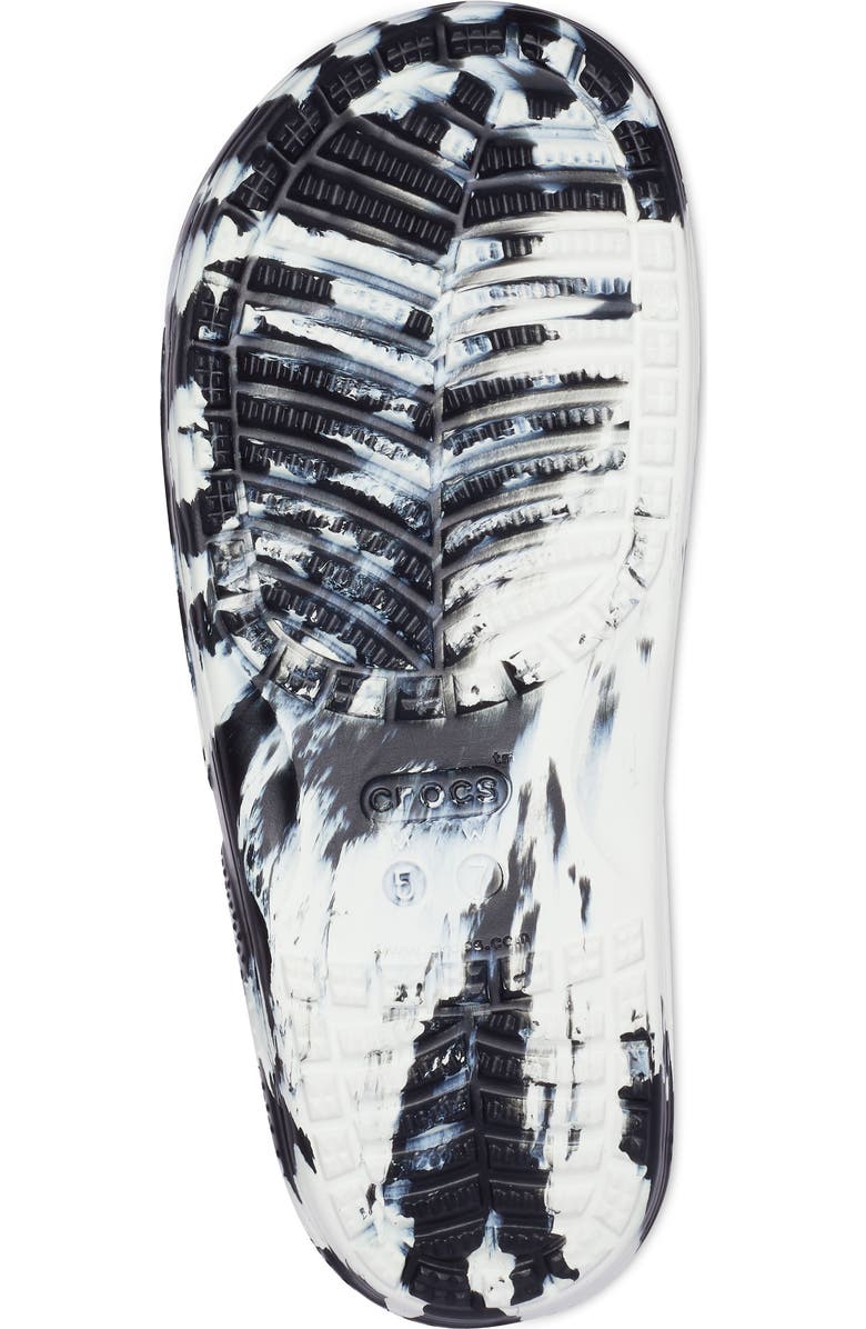 CROCS Classic Marbled Slide Sandal, Alternate, color, White/ Black
