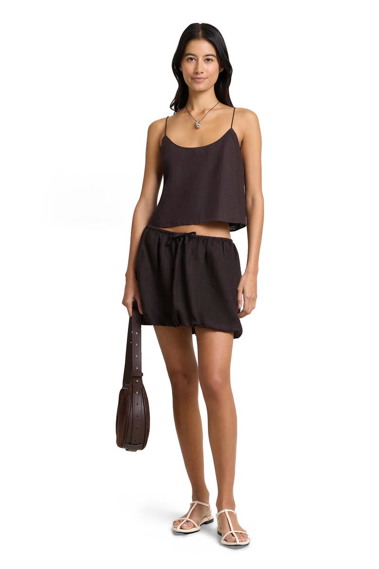 Air Linen Cami Top, Main, color, ESPRESSO