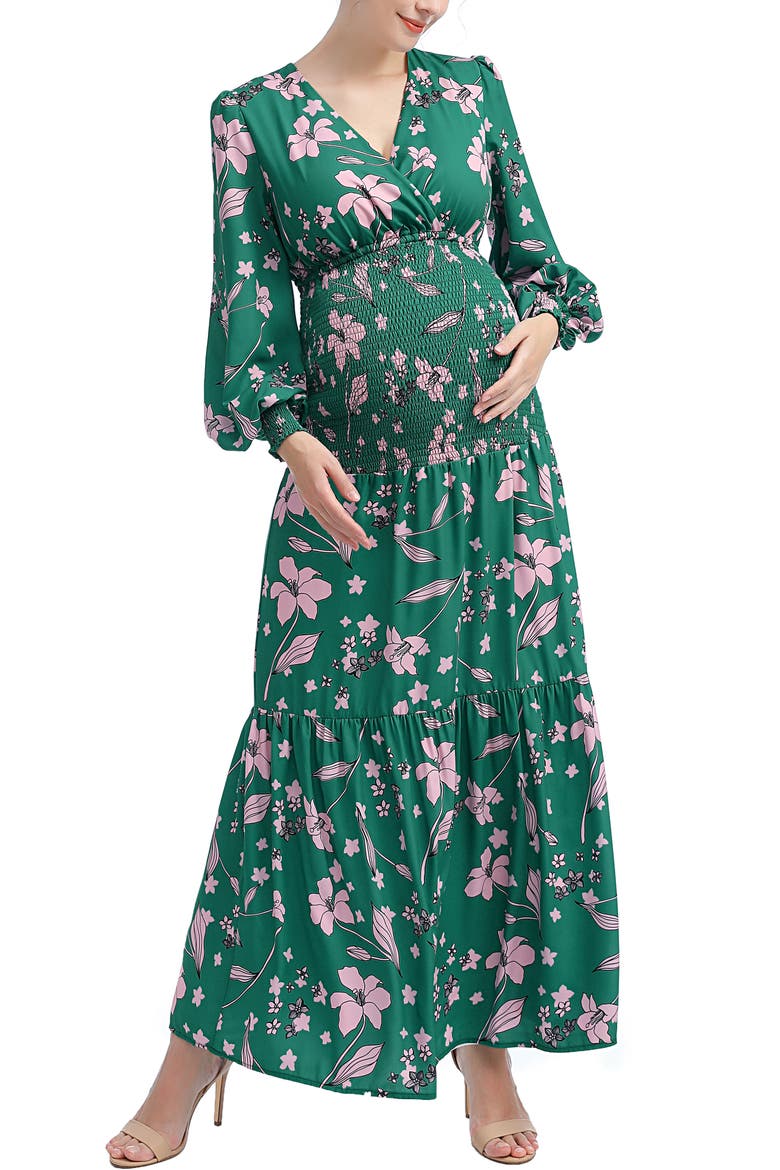Caroline Maternity Maxi Dress, Main, color, Multicolored