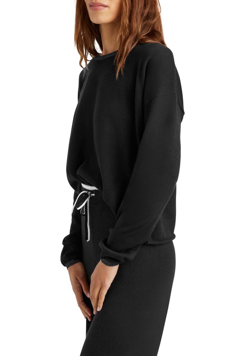 Splendid Darcy Metallic Detail Cotton Blend Sweater, Alternate, color, 