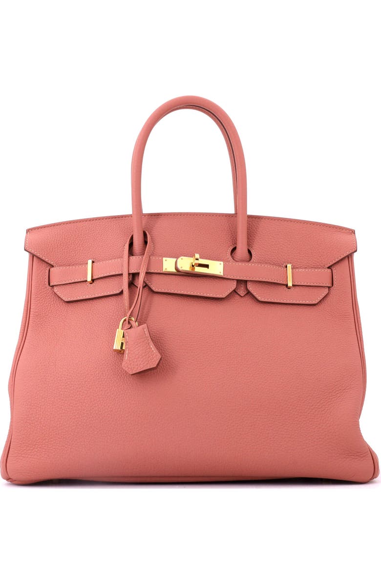 Pre-Owned Hermes Birkin Handbag Pink Togo with Gold Hardware 35, Main, color, Rosy