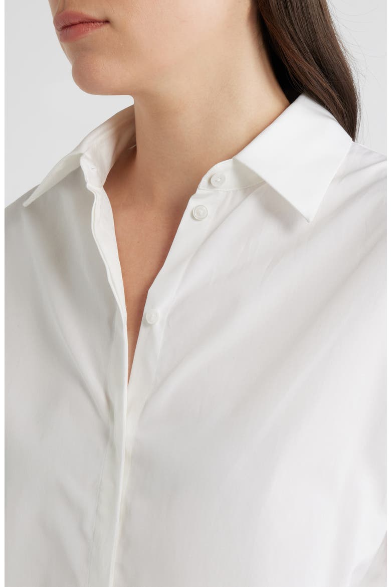 Bimina Cotton Button-Up Shirt, Alternate, color, BRIGHT WHITE