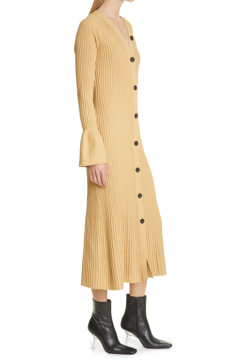 Proenza Schouler Rib Long Sleeve Dress, Alternate, color, 