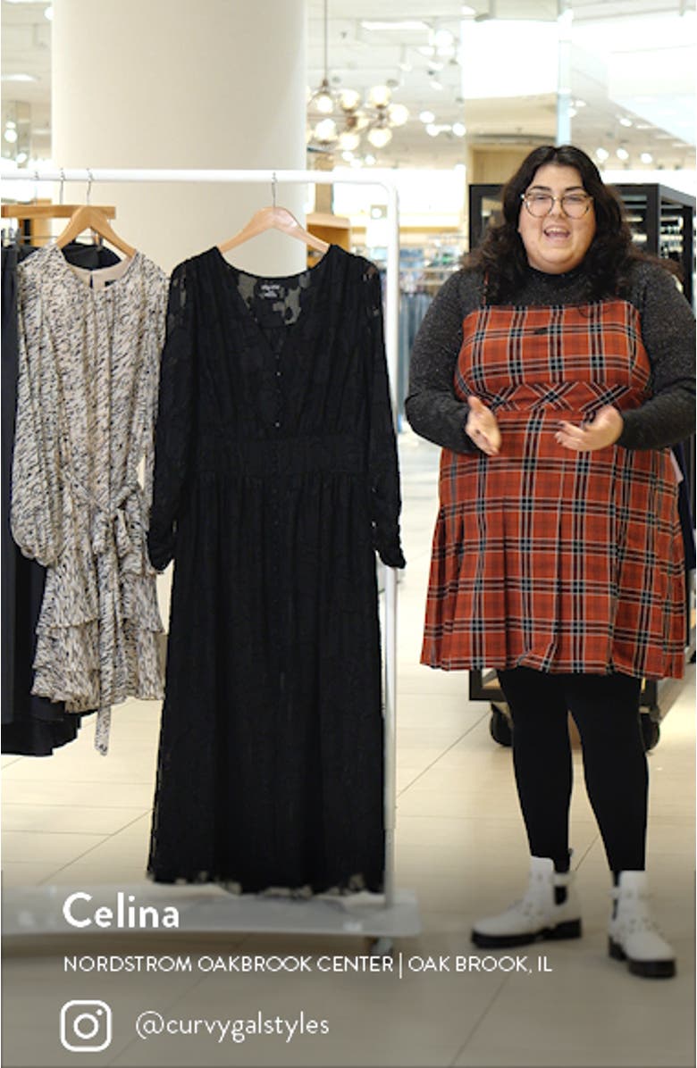 Sweet Sass Long Sleeve Burnout Chiffon A-Line Dress, sales video thumbnail