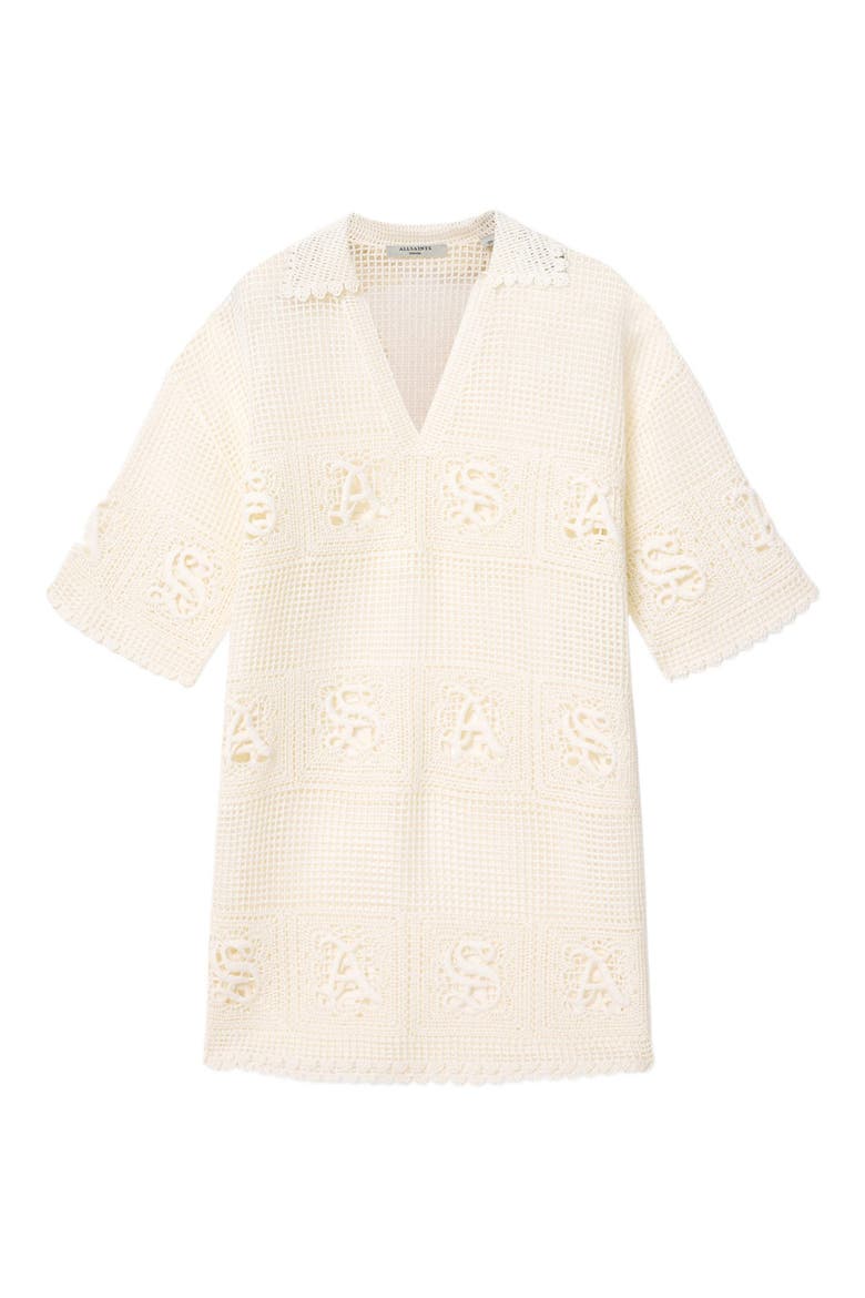Kyra Mesh Cover-Up Dress, Alternate, color, CHALK WHITE