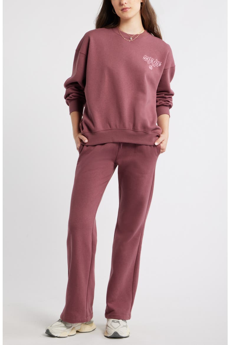 Graphic Sweatshirt, Alternate, color, BURGUNDY SOCIAL CLUB