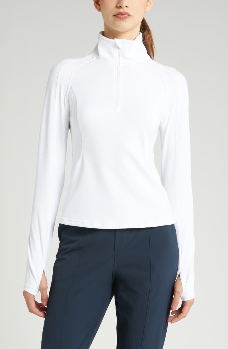 Zella Replay Piqué Quarter Zip Top, Alternate, color,