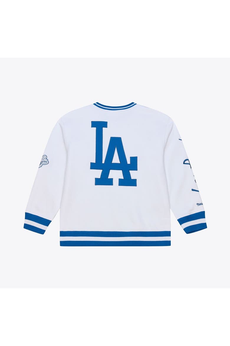 Men's Mitchell & Ness  White Los Angeles Dodgers Arctic Fleece Sweatshirt, Alternate, color, White
