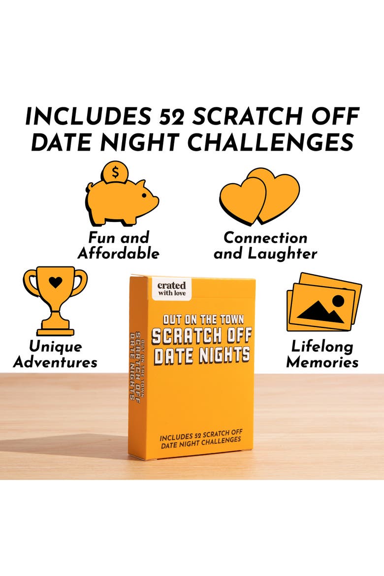 Out On The Town Scratch Off Date Night Challenges, Alternate, color, Multicolored