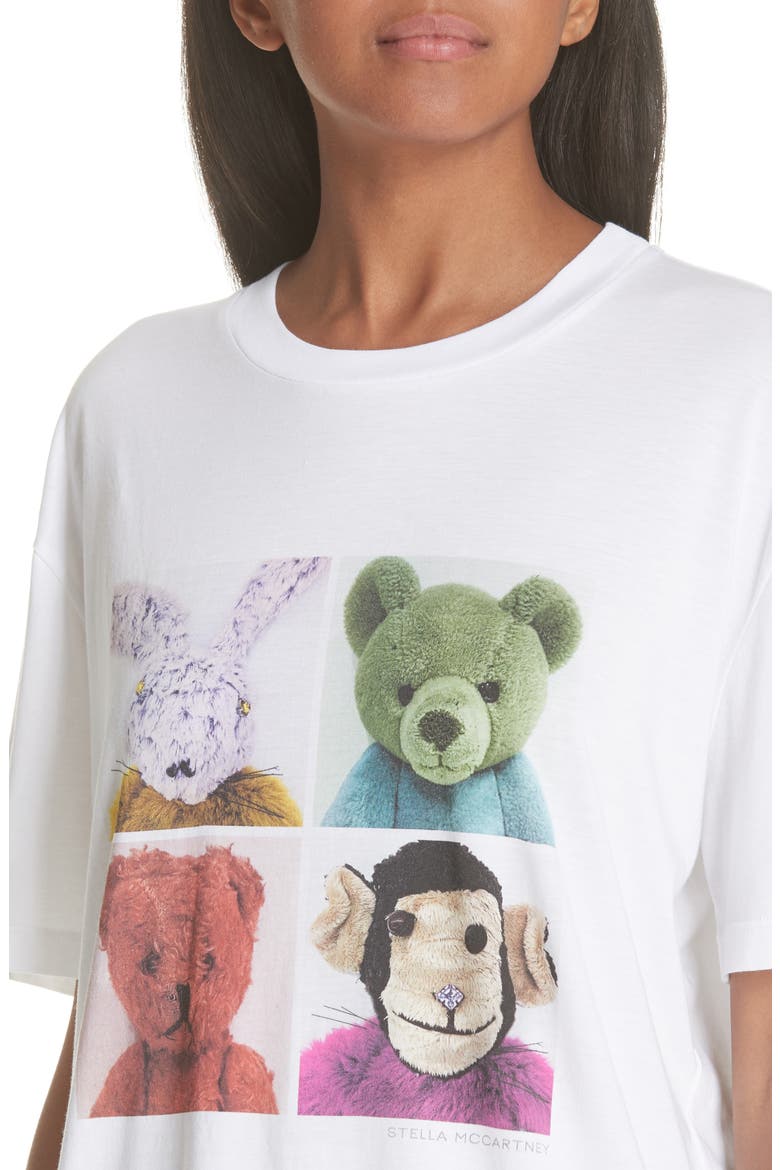 Stuffed Animal Graphic Tee, Alternate, color, PURE WHITE