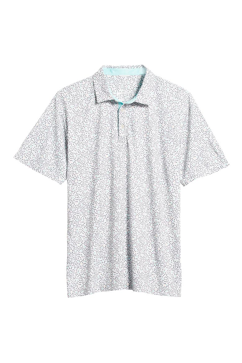 Wyatt Scatter Print Golf Polo, Alternate, color, GLACIER