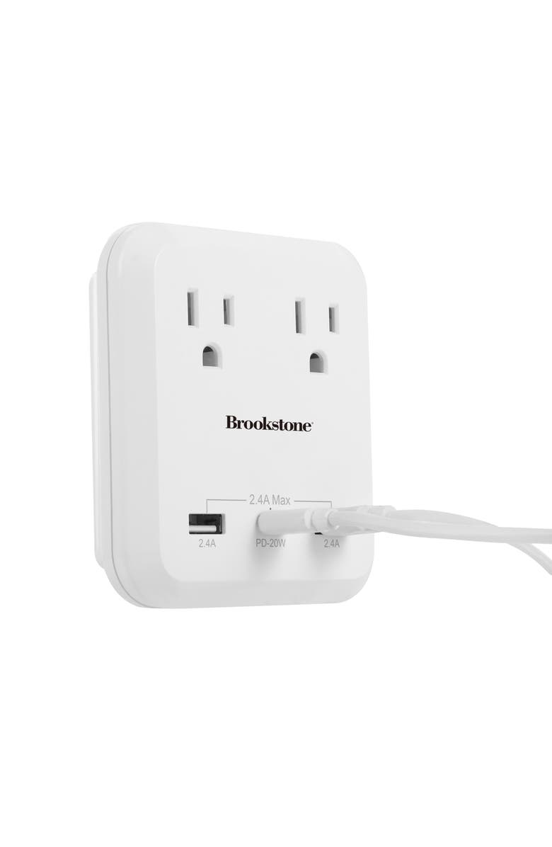 BROOKSTONE 5-in-1 Surge Protector, Alternate, color, White