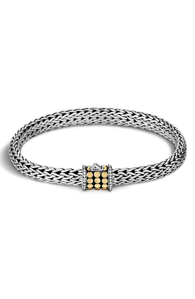 John Hardy Icon Dot Bracelet, Sterling Silver, Gold, Main, color,