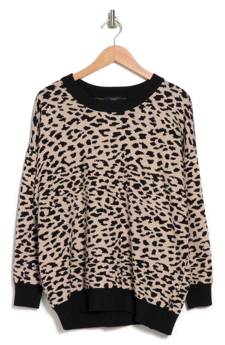 T Tahari Crewneck Sweater, Alternate, color, 